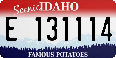 ID license plate E131114