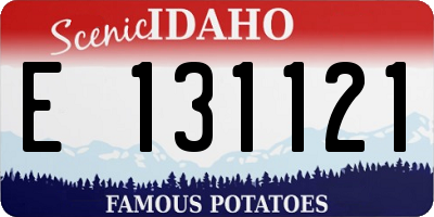 ID license plate E131121