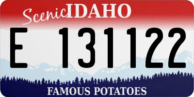 ID license plate E131122