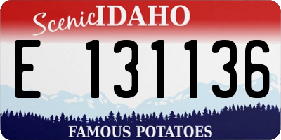 ID license plate E131136