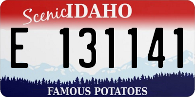 ID license plate E131141