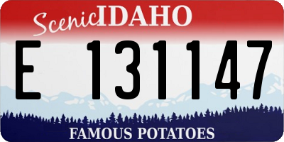 ID license plate E131147