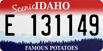 ID license plate E131149