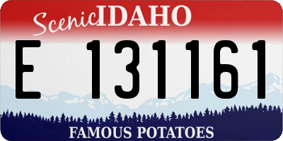 ID license plate E131161