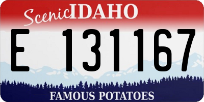 ID license plate E131167