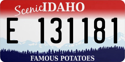 ID license plate E131181