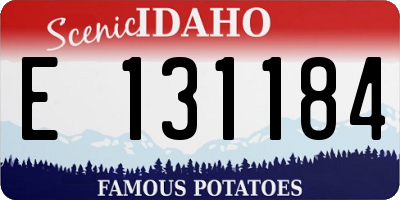 ID license plate E131184