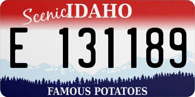 ID license plate E131189