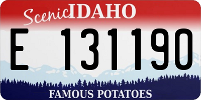 ID license plate E131190