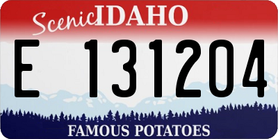 ID license plate E131204