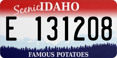 ID license plate E131208
