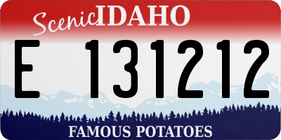 ID license plate E131212