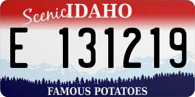 ID license plate E131219