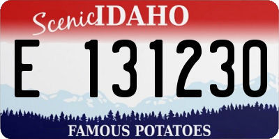 ID license plate E131230