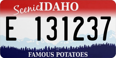 ID license plate E131237