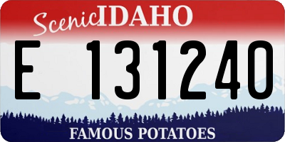 ID license plate E131240