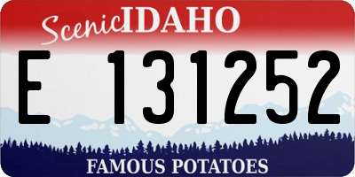 ID license plate E131252