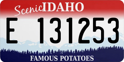 ID license plate E131253