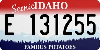 ID license plate E131255