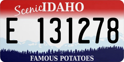 ID license plate E131278