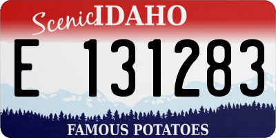 ID license plate E131283