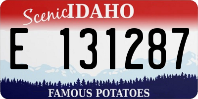 ID license plate E131287