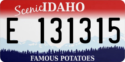 ID license plate E131315