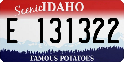 ID license plate E131322