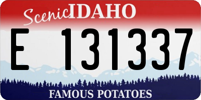 ID license plate E131337