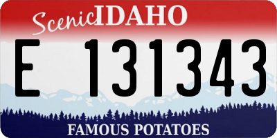 ID license plate E131343