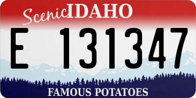 ID license plate E131347