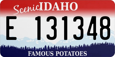 ID license plate E131348