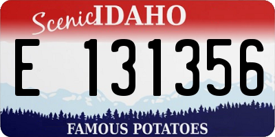ID license plate E131356