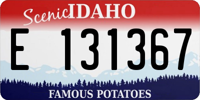 ID license plate E131367