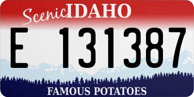ID license plate E131387