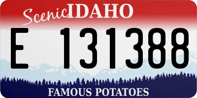 ID license plate E131388