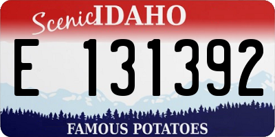 ID license plate E131392