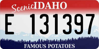 ID license plate E131397