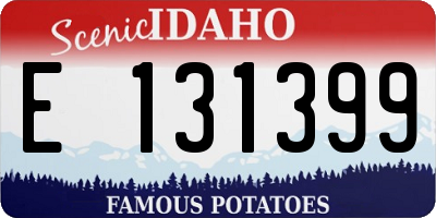 ID license plate E131399