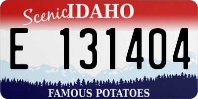 ID license plate E131404