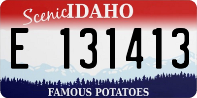 ID license plate E131413