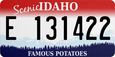 ID license plate E131422