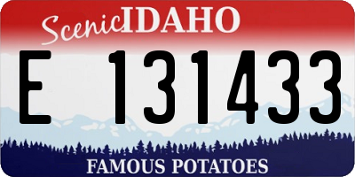 ID license plate E131433