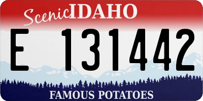 ID license plate E131442