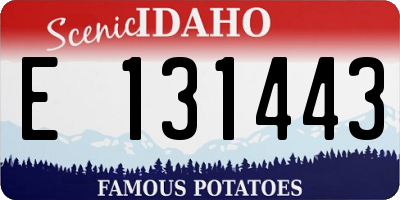 ID license plate E131443