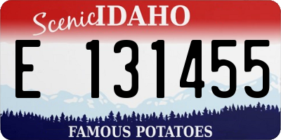 ID license plate E131455
