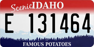 ID license plate E131464
