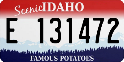 ID license plate E131472