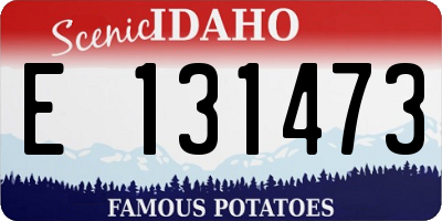 ID license plate E131473