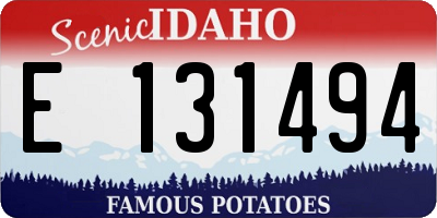 ID license plate E131494
